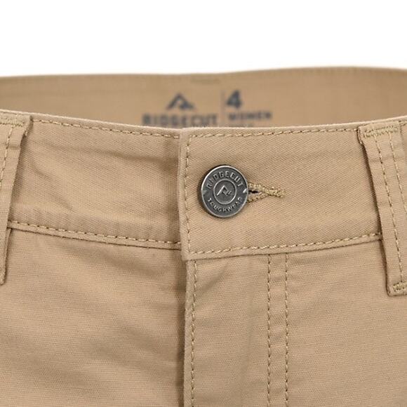 NWT Ridgecut Relaxed Fit Khaki Brown Roll-Up Work Shorts Women's Size 14 - Picture 5 of 11